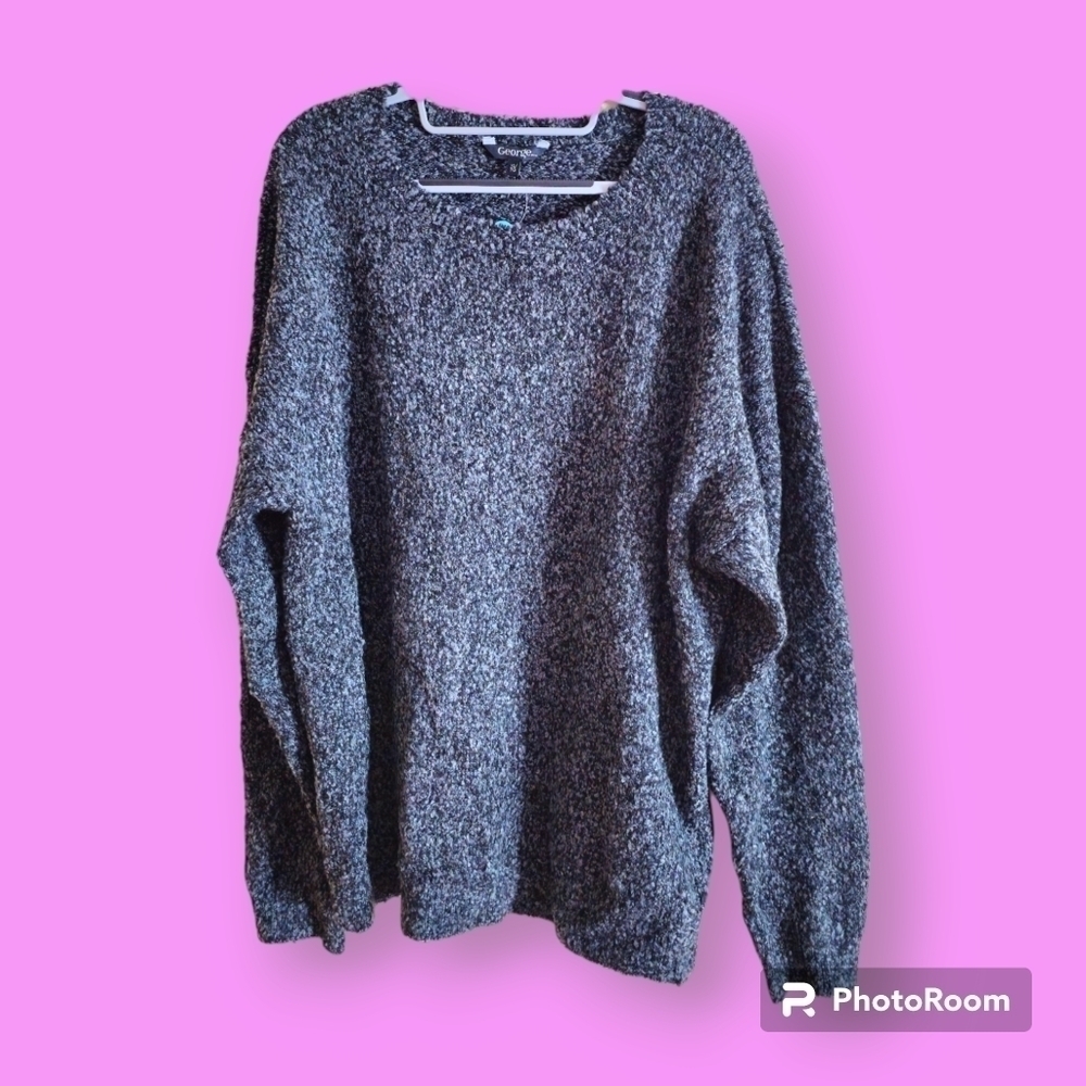 George Women's Gray Boucle Sweater Size XL